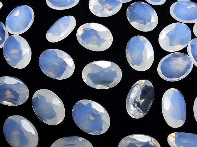 Hochwertiger Mondlichtquarz AAA Oval facettiert 16x12mm 1 Stück