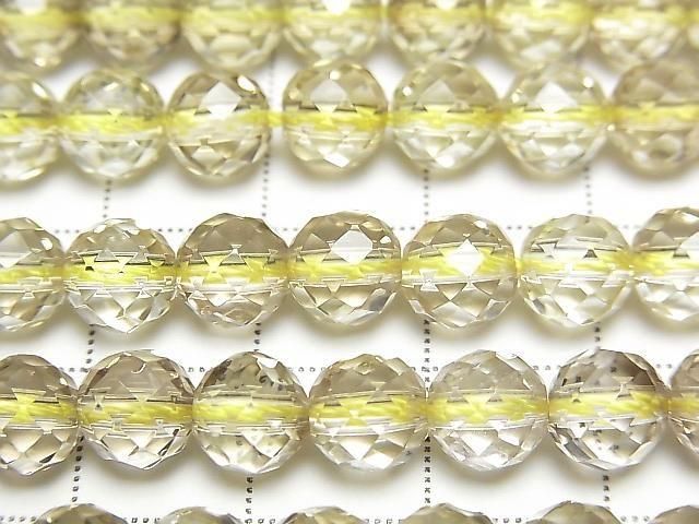 High Quality Lemon x Smoky Quartz AAA- 64Faceted Round 7mm half or 1strand beads (aprx.15inch/36cm)