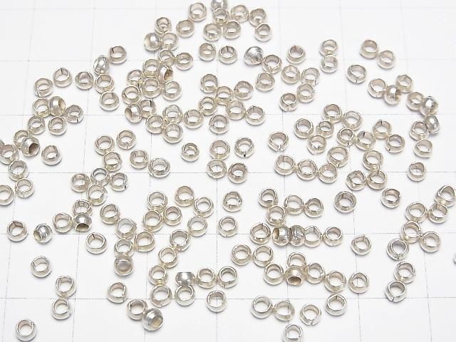 Karen Silver Rondelle 3x3x2mm White Silver 10pcs