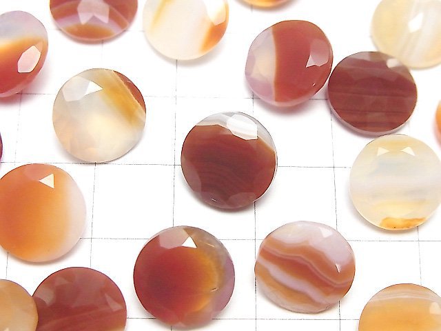 Gemischte Karneol Lose Steine Rund Facettiert 12x12mm 3Stück
