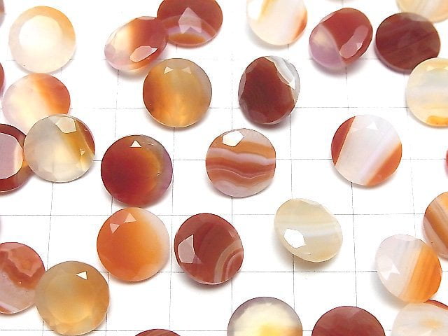 Gemischte Karneol Lose Steine Rund Facettiert 12x12mm 3Stück