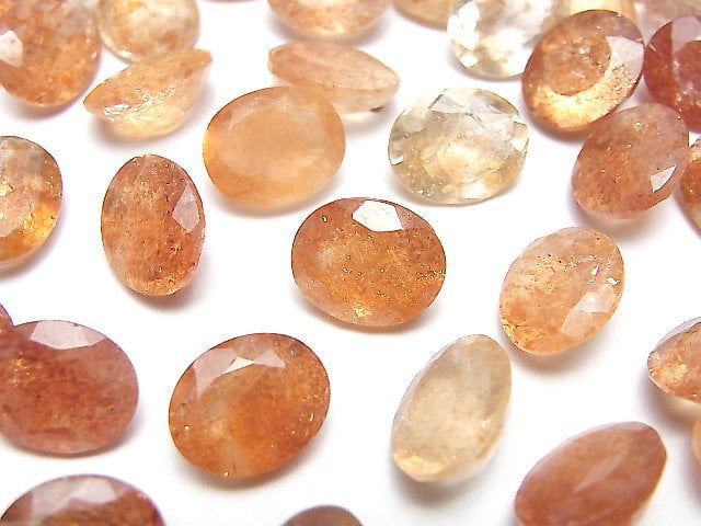 高品質太陽石 AAA 裸石 橢圓刻面 11x9毫米 3顆