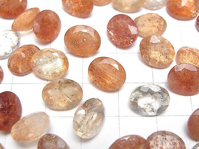 Hochwertiger Sonnenstein AAA Lose Steine Oval Facettiert 11x9mm 3Stück
