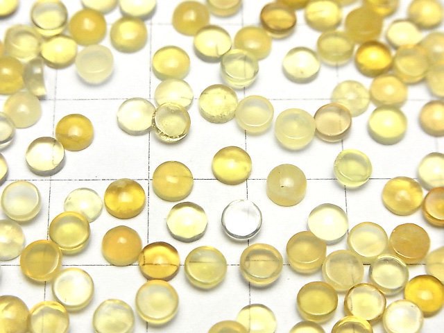 Gelber Opal AA++ runder Cabochon 4x4mm 10Stücke