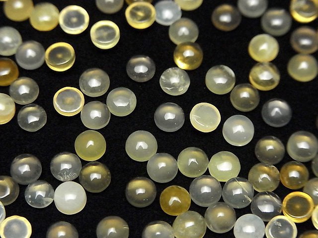 Gelber Opal AA++ runder Cabochon 4x4mm 10Stücke