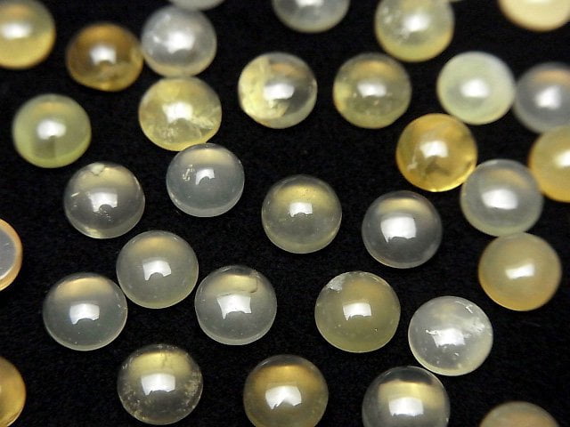 Yellow Opal AA++ Round Cabochon 5x5mm 10pcs