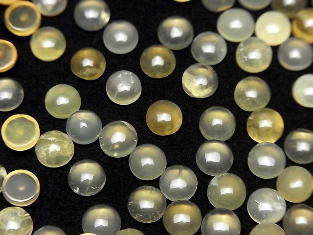 Gelber Opal AA++ runder Cabochon 5x5mm 10Stücke