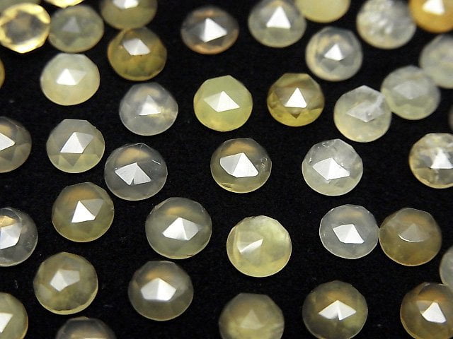 Yellow Opal AA++ Round Rose Cut 5x5mm 10pcs