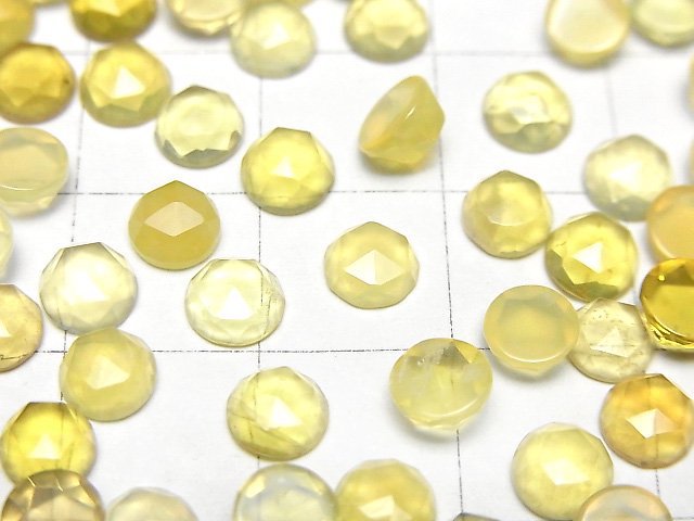 Yellow Opal AA++ Round Rose Cut 5x5mm 10pcs