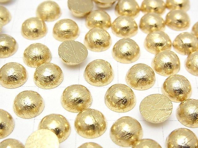 Météorite (météorite de l'Altaï) Cabochon rond 8x8mm Or jaune 1pc