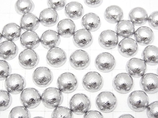 Meteoriten (Altai-Meteoriten) Runde Cabochon 10x10mm Silber 1Stück
