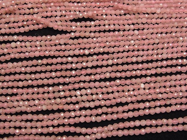 High Quality! Argentine Rhodochrosite AA++ Faceted Round 2mm 1strand beads (aprx.15inch/37cm)