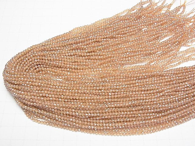 Hochwertig! Orange Flash Kristall Facettierte Runde 2,5mm 1Strang Perlen (ca. 15 Zoll/36 cm)
