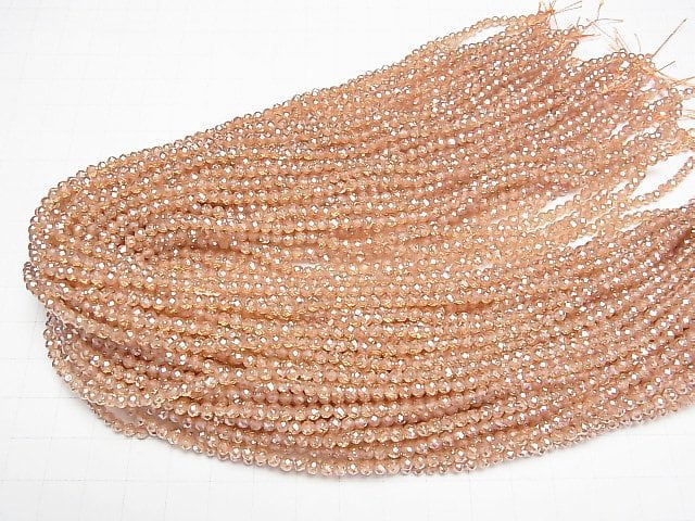 Hochwertig! Orange Flash Kristall Facettierte Runde 3mm 1Strang Perlen (ca. 15 Zoll/36 cm)