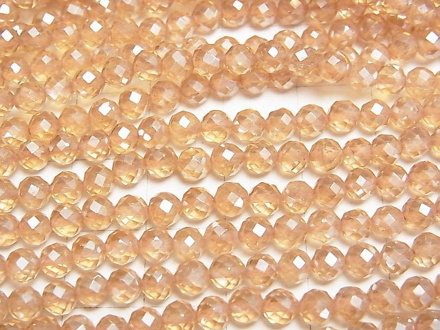 High Quality! Orange Flash Crystal Faceted Round 4mm 1strand beads (aprx.15inch/36cm)
