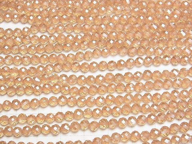 High Quality! Orange Flash Crystal Faceted Round 4mm 1strand beads (aprx.15inch/36cm)