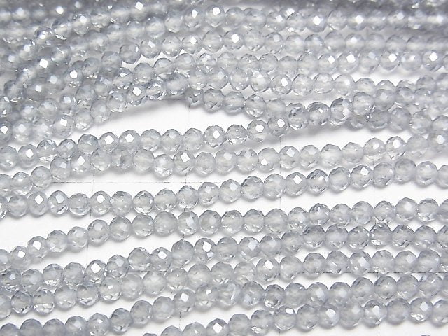 Hochwertig! Silber Flash Kristall Facettierte Runde 2,5mm 1Strang Perlen (ca. 15 Zoll/36 cm)
