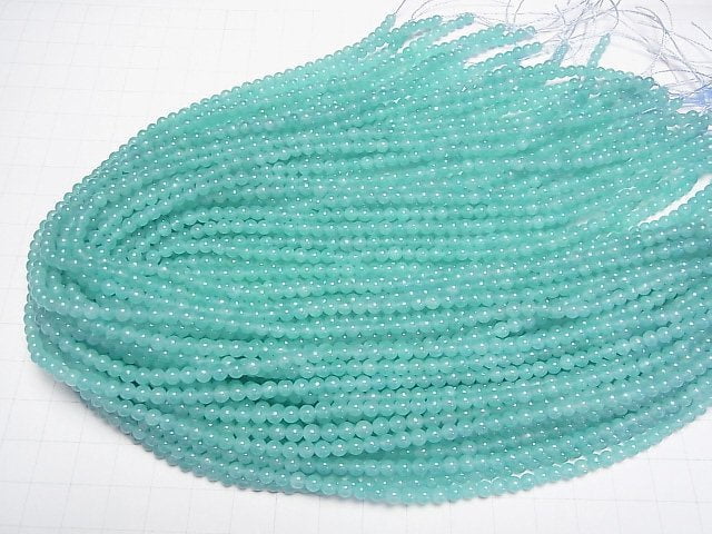 Amazonit AAA- Rund 4mm 1Strang Perlen (ca. 15 Zoll/37 cm)