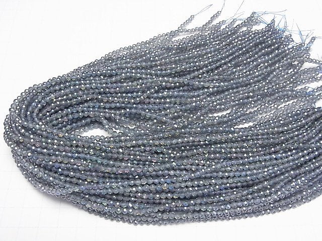 Hochwertig! Blau Flash Kristall Facettierte Runde 3mm 1Strang Perlen (ca. 14 Zoll/35 cm)