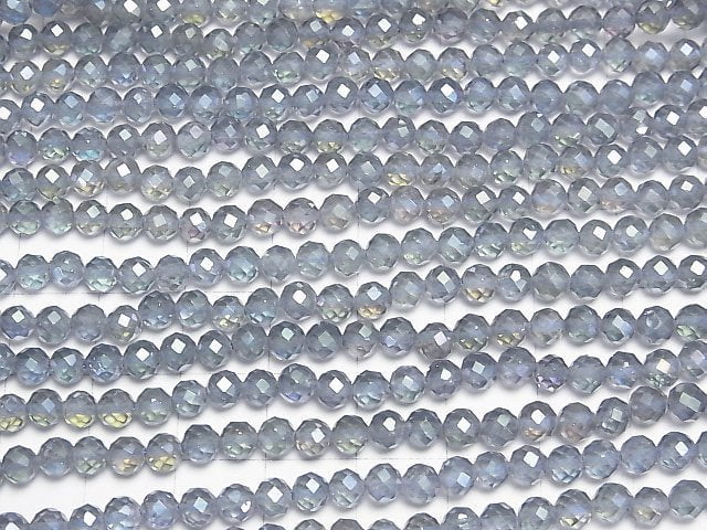 High Quality! Blue Flash Crystal Faceted Round 4mm 1strand beads (aprx.14inch/34cm)