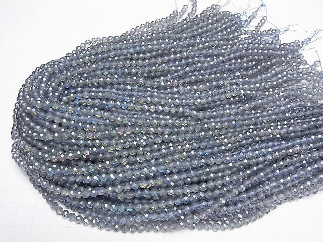 High Quality! Blue Flash Crystal Faceted Round 4mm 1strand beads (aprx.14inch/34cm)