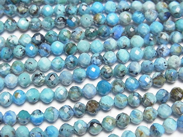 High Quality! Blue Opal Faceted Round 4mm 1strand beads (aprx.15inch/37cm)