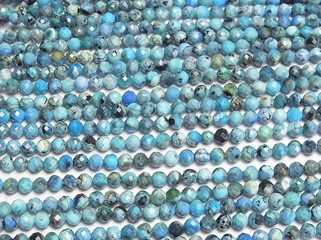 High Quality! Blue Opal Faceted Round 4mm 1strand beads (aprx.15inch/37cm)