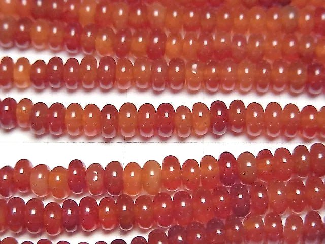 紅玉髓 AAA 算盤珠 4x4x2mm 半串或一串珠子 (約15英寸/36公分)