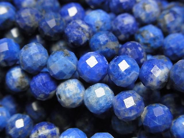 High Quality! Lapislazuli AA+ Faceted Round 6mm 1strand beads (aprx.15inch/36cm)