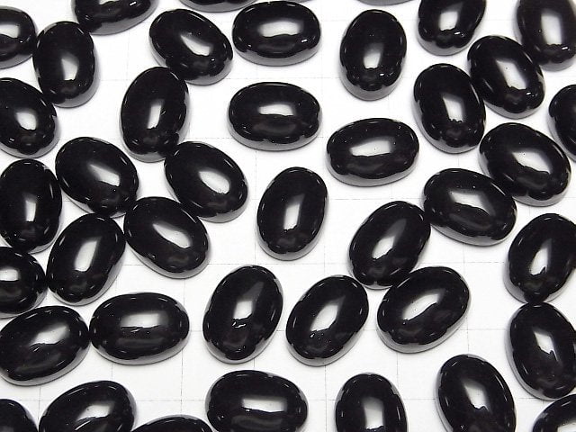 Morion Kristallquarz AAA- Oval Cabochon 14x10mm 2 Stück