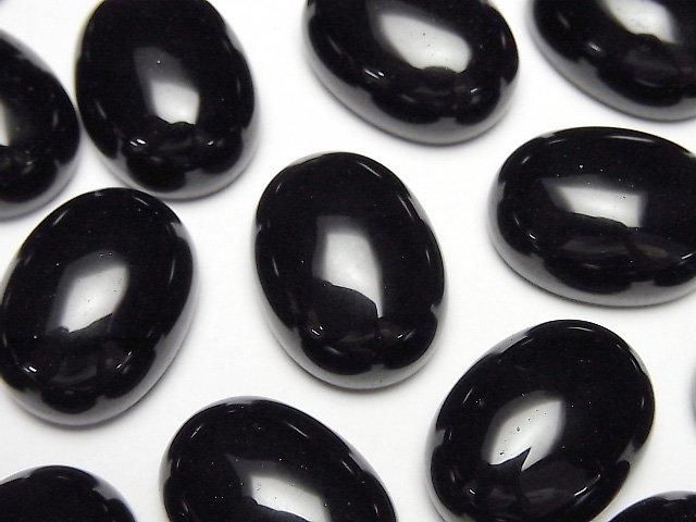 黑水晶凸圓形蛋面 20x15mm 2顆 AAA級
