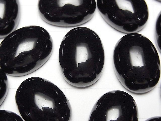 黑水晶凸圓形蛋面 20x15mm 2顆 AAA級