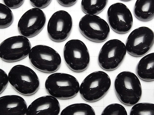 Morion Kristallquarz AAA- Oval Cabochon 20x15mm 2 Stück