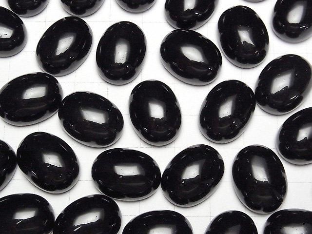 Morion Crystal Quartz AAA- Oval Cabochon 20x15mm 2pcs