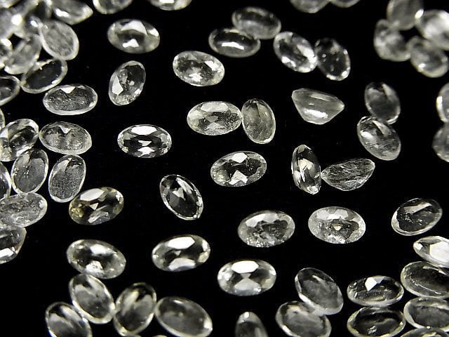 Hochwertiges Libysches Wüstenglas AAA lose Steine Oval facettiert 5x3mm 5 Stück