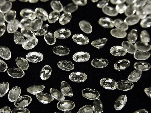 Hochwertiges Libysches Wüstenglas AAA lose Steine Oval facettiert 5x3mm 5 Stück