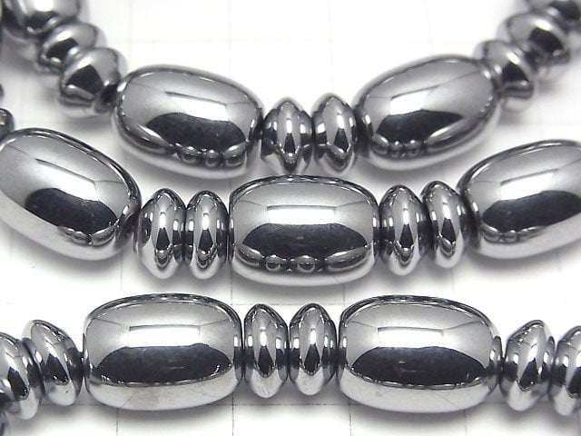 太赫茲石米珠 14x10x10mm 和扁珠 8x8x4mm 手鍊