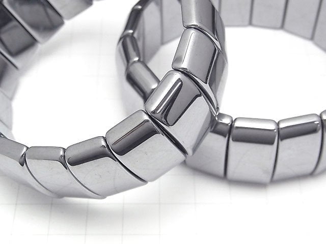 Terahertz 2-Loch Rechteck 25x13x7mm 1 Strang Perlen (Bangle-Armband)