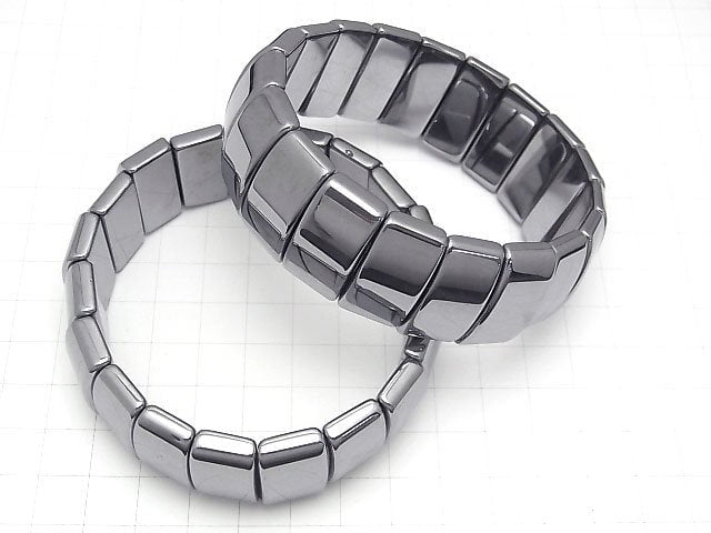 Terahertz 2-Loch Rechteck 25x13x7mm 1 Strang Perlen (Bangle-Armband)