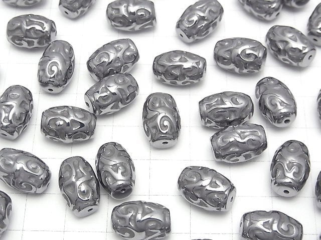 Terahertz Dzi Bead Rice 14x10x10mm 2pcs
