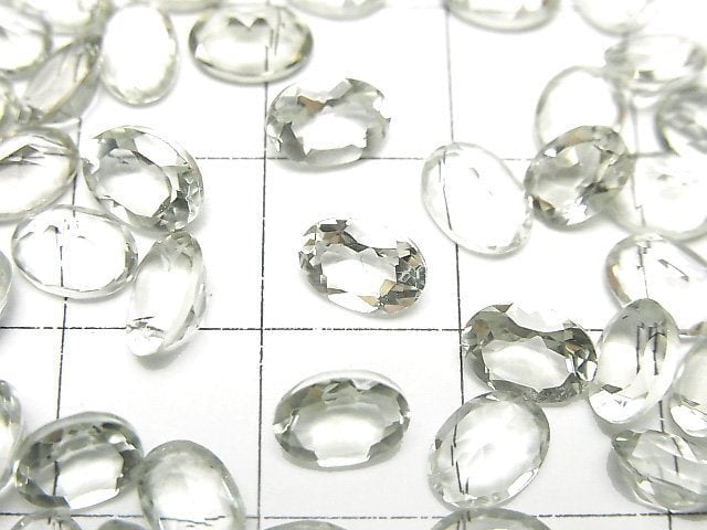 高品質綠紫水晶 AAA 裸石 橢圓刻面 7x5公釐 5顆