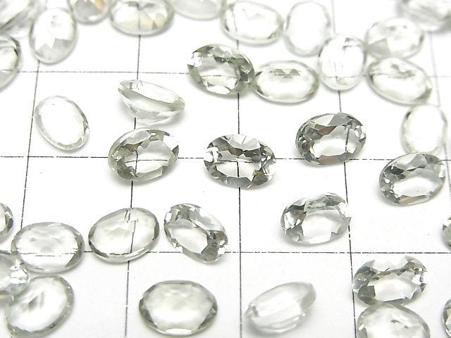 Hochwertiger Grüner Amethyst AAA Lose Stein Oval Facettiert 7x5mm 5 Stück