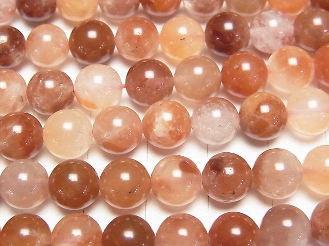 閃石石英圓珠 8mm 1串珠子 (約15英吋/37公分)