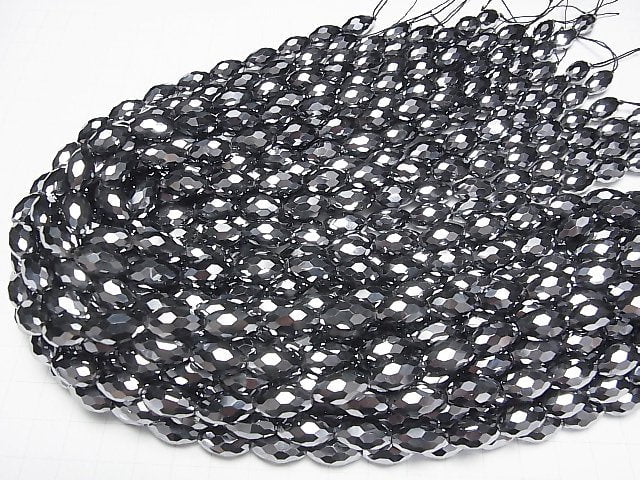 Hochwertig! Terahertz Facettiert Reis 14x8x8mm 1/4 oder 1 Strang Perlen (ca. 15 Zoll/37 cm)