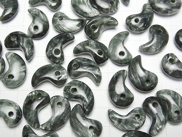 Seraphinit AAA Komma-förmige Perle 20x13mm 1 Stück