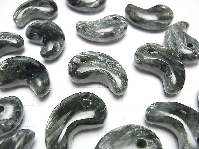 Seraphinit AAA Komma-förmige Perle 30x19mm 1 Stück