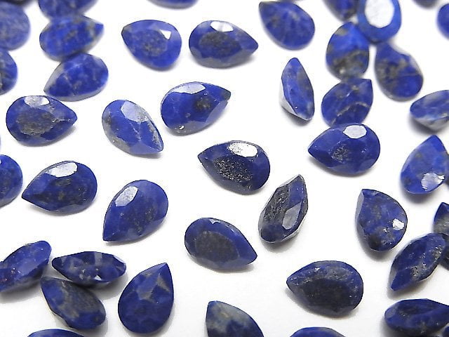 青金石 AA++ 裸石 梨形 刻面 6x4mm 10顆