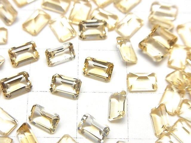 Hochwertiger Citrin AAA lose Steine rechteckig facettiert 6x4mm 5 Stück