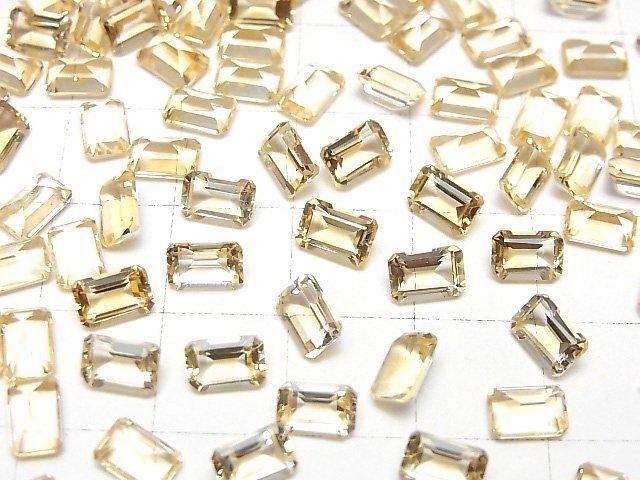 Hochwertiger Citrin AAA lose Steine rechteckig facettiert 6x4mm 5 Stück