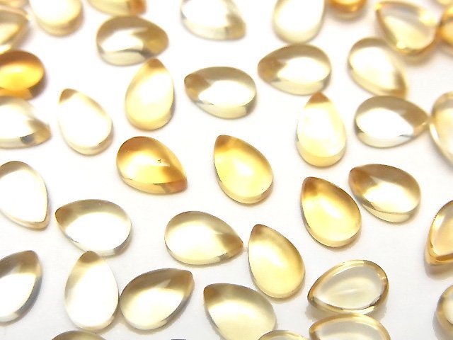 優質黃水晶 AAA 梨形凸圓面 6x4mm 5顆